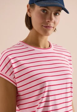 Shirt met ronde hals en strepen