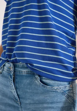 Shirt met ronde hals en strepen