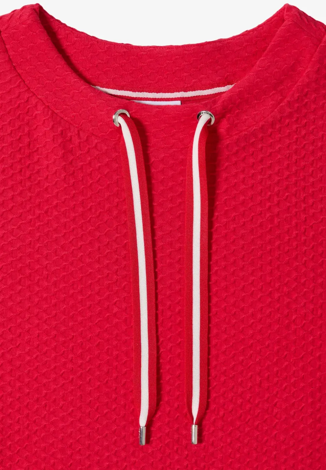 Shirt met ronde hals en trekkoord