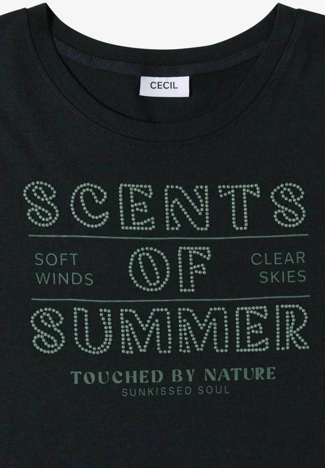 Shirt met ronde hals en Wording Artwork