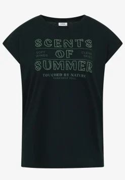 Shirt met ronde hals en Wording Artwork