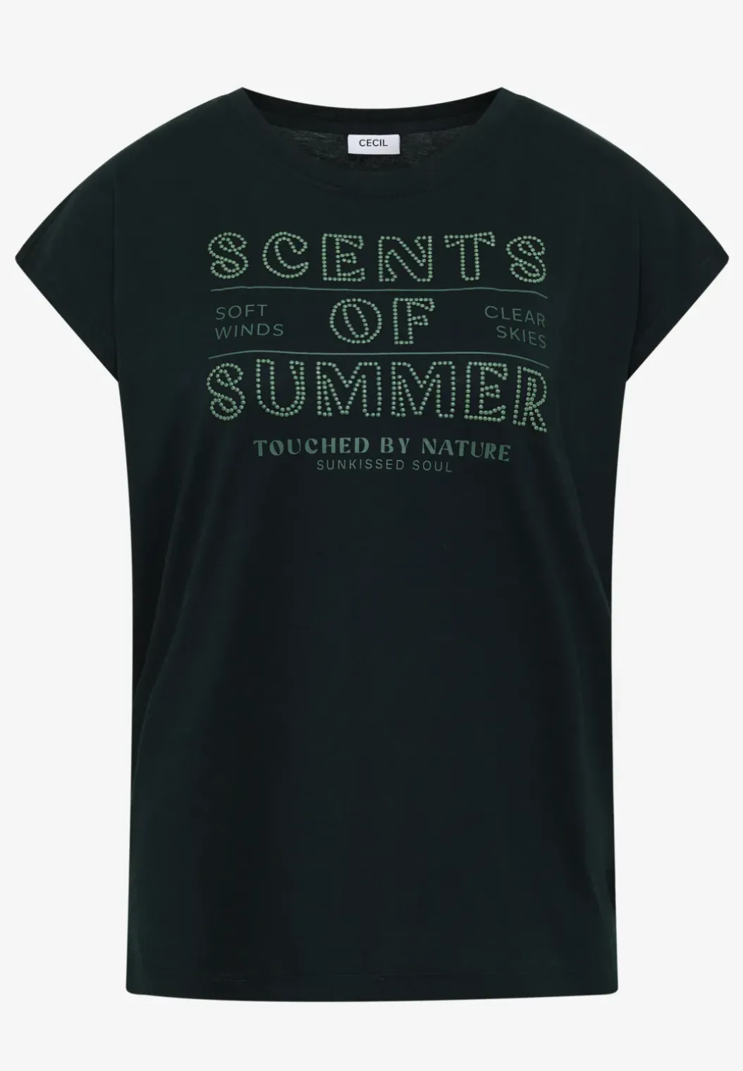 Shirt met ronde hals en Wording Artwork