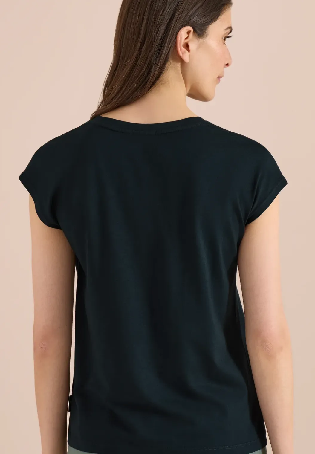 Shirt met ronde hals en Wording Artwork