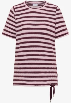 Shirt met ronde hals in ajour look
