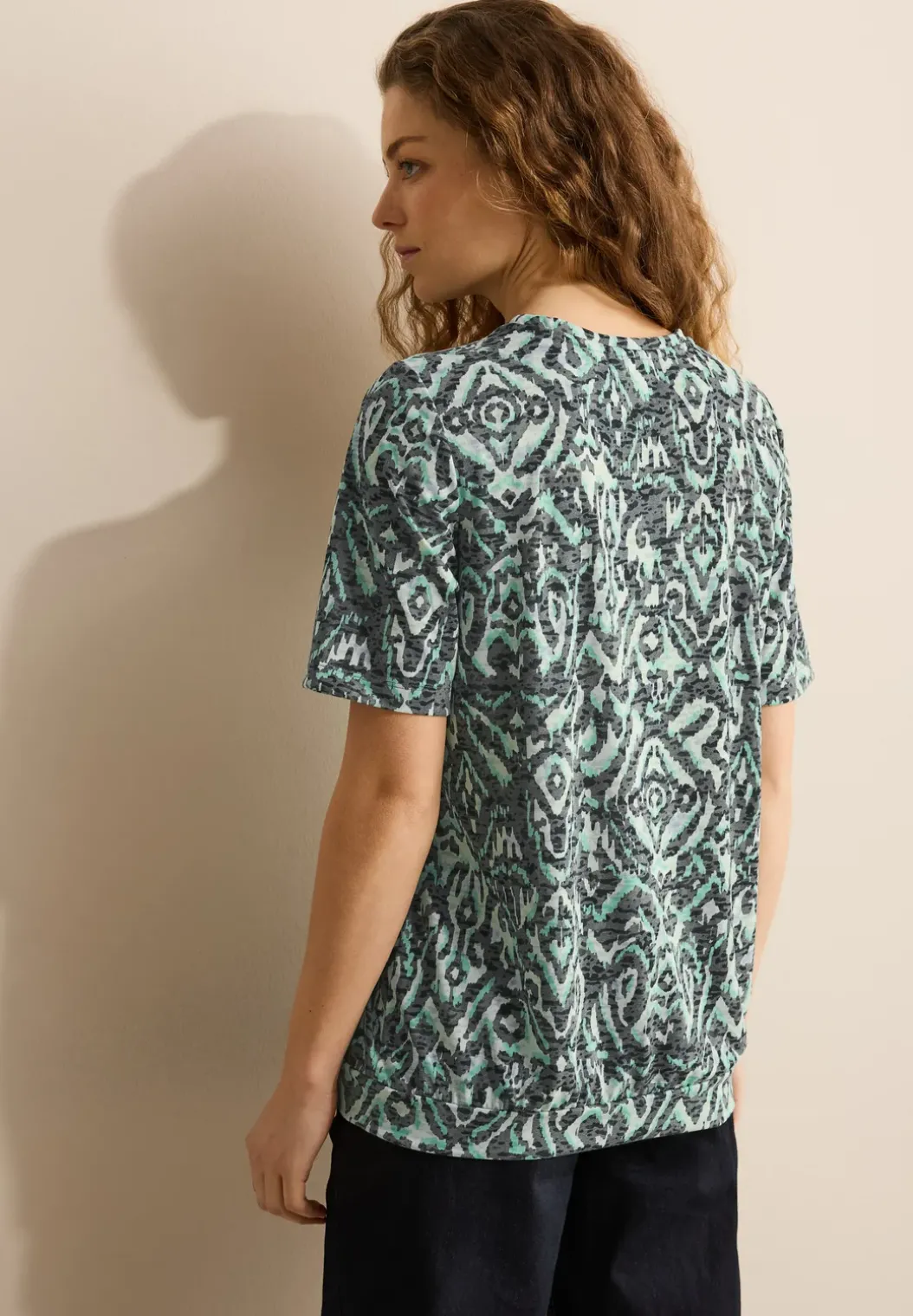 Shirt met sierpatroon