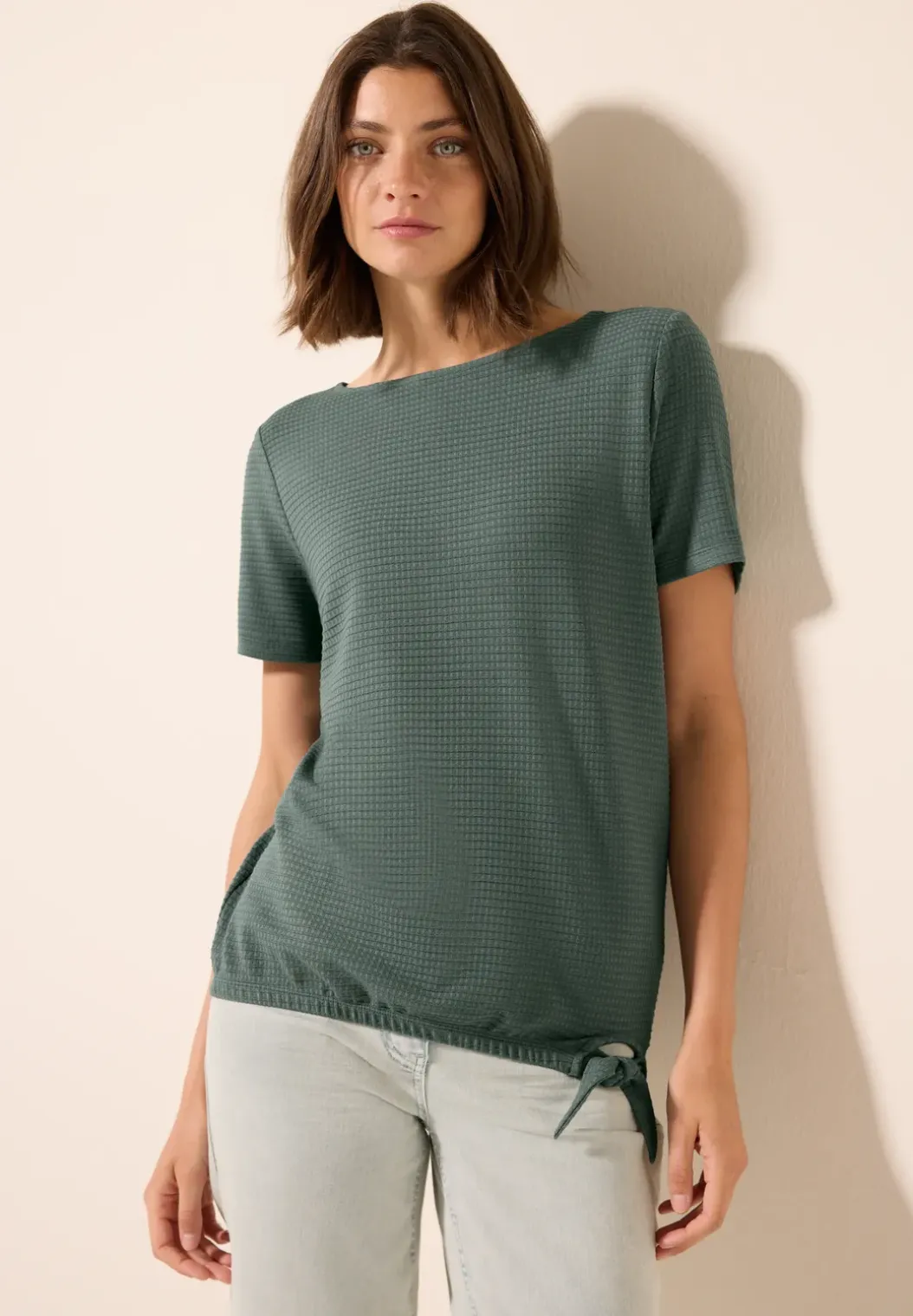 Shirt met structuur en knopen