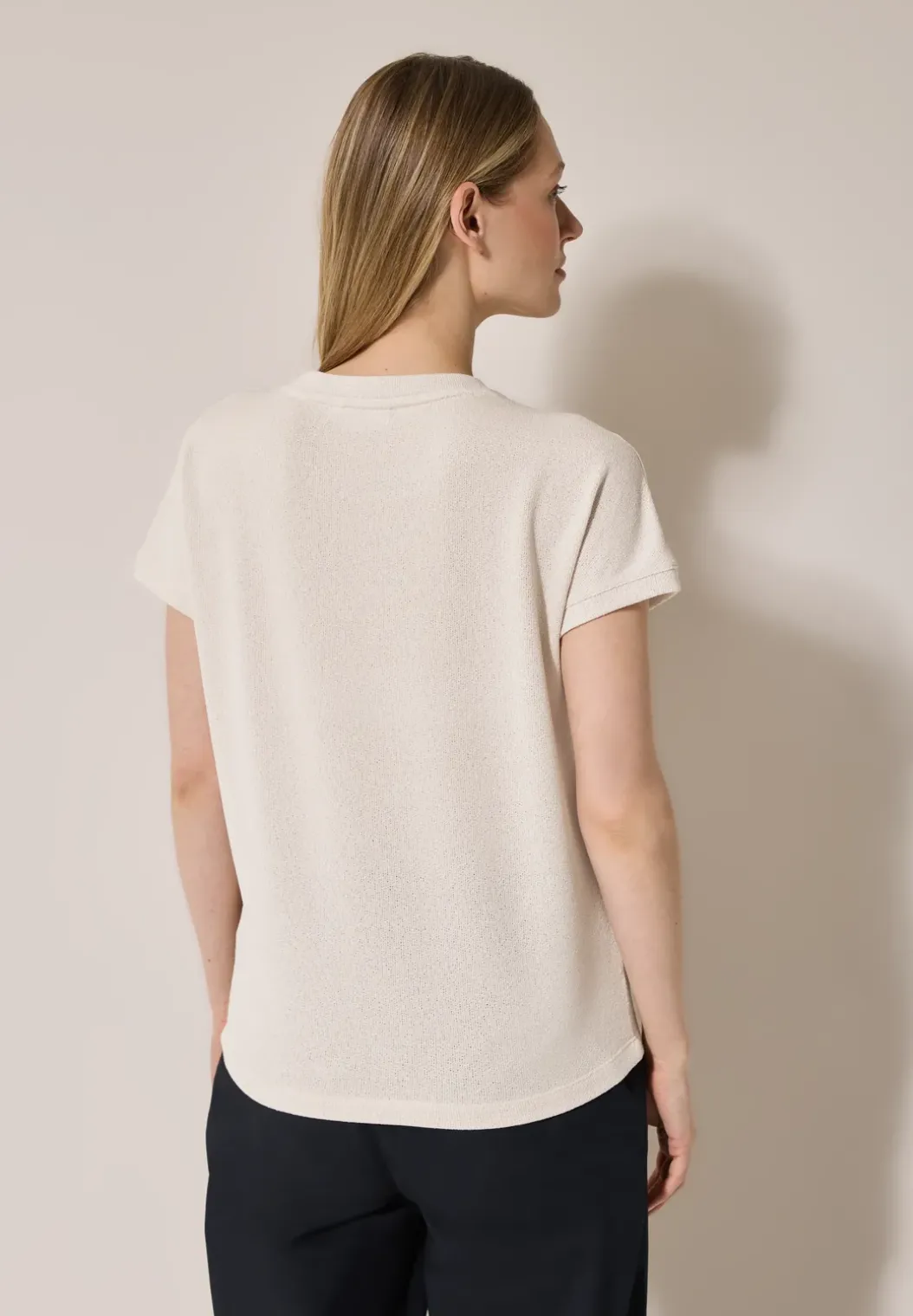 Shirt met structuur en knopen