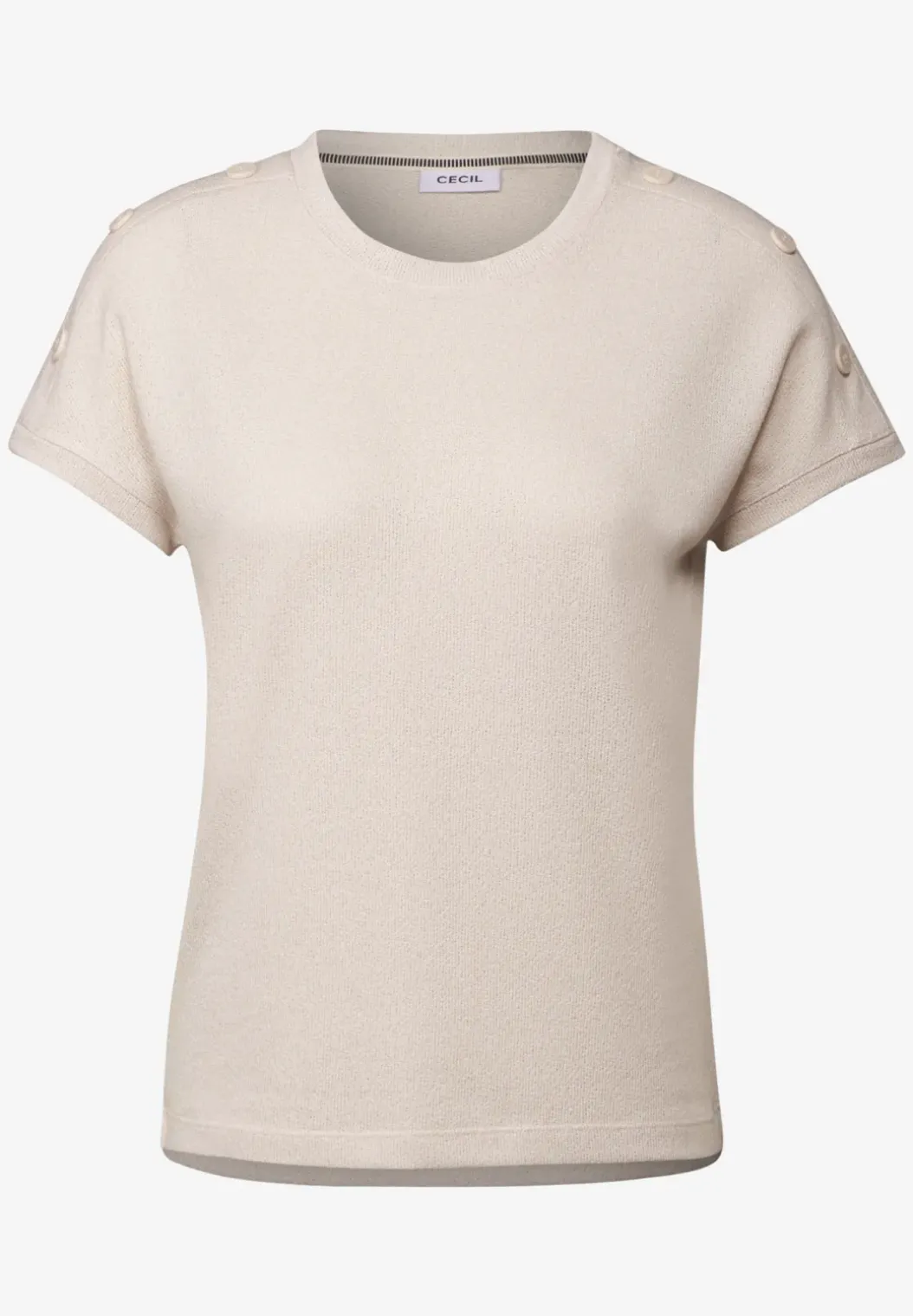 Shirt met structuur en knopen