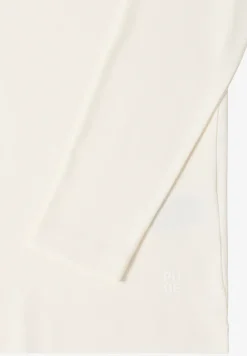 Shirt met trechtervormige hals in effen kleur