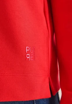 Shirt met trechtervormige hals in effen kleur