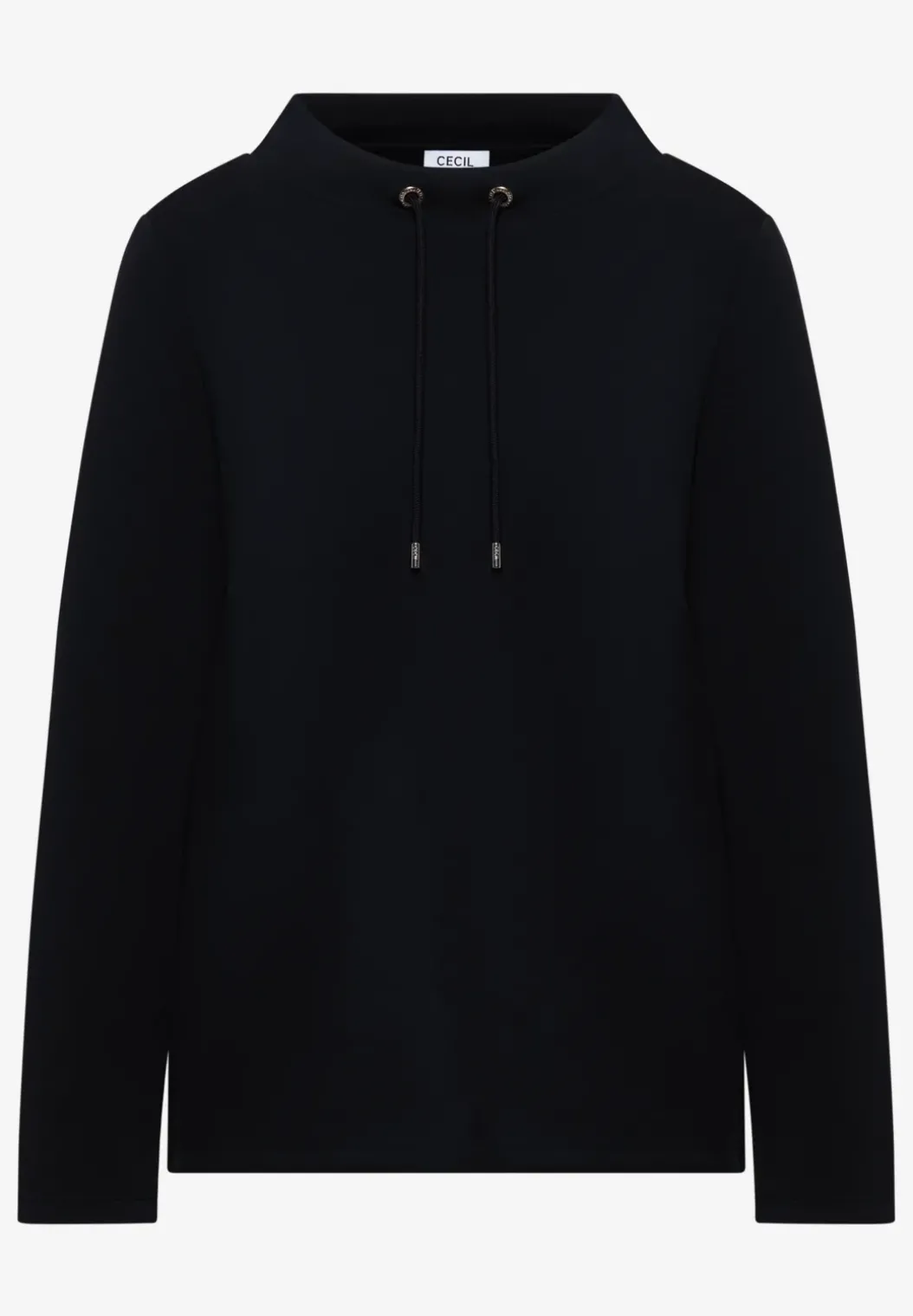 Shirt met trechtervormige hals