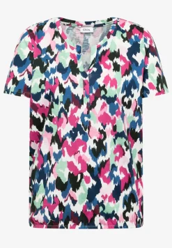 Shirt met tuniek en split aan de hals