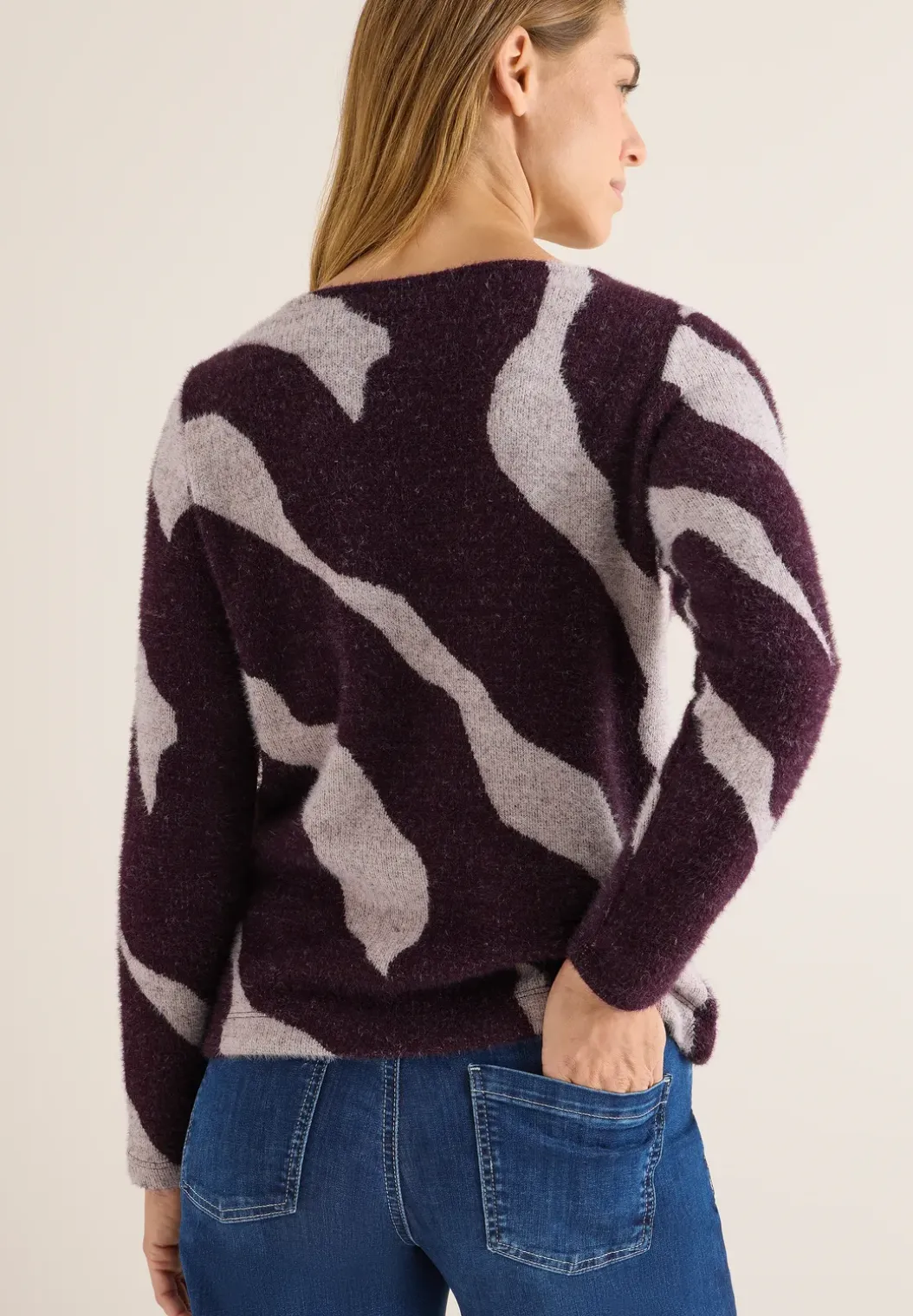 Shirt met verengaren patroon