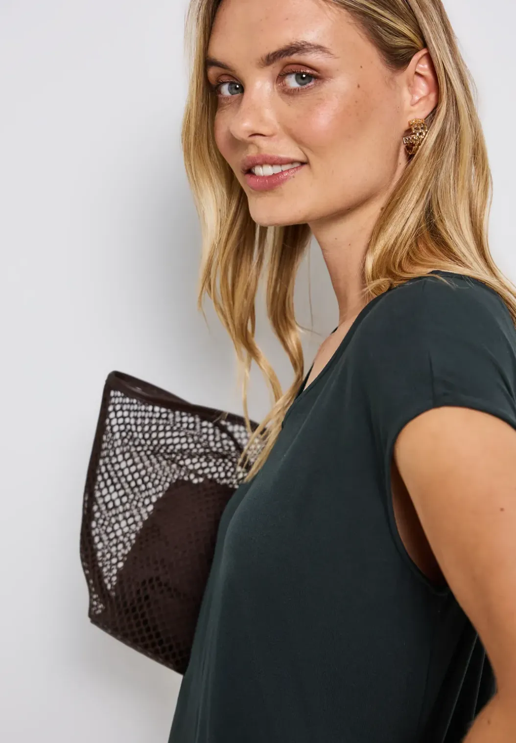 Shirt met V-hals