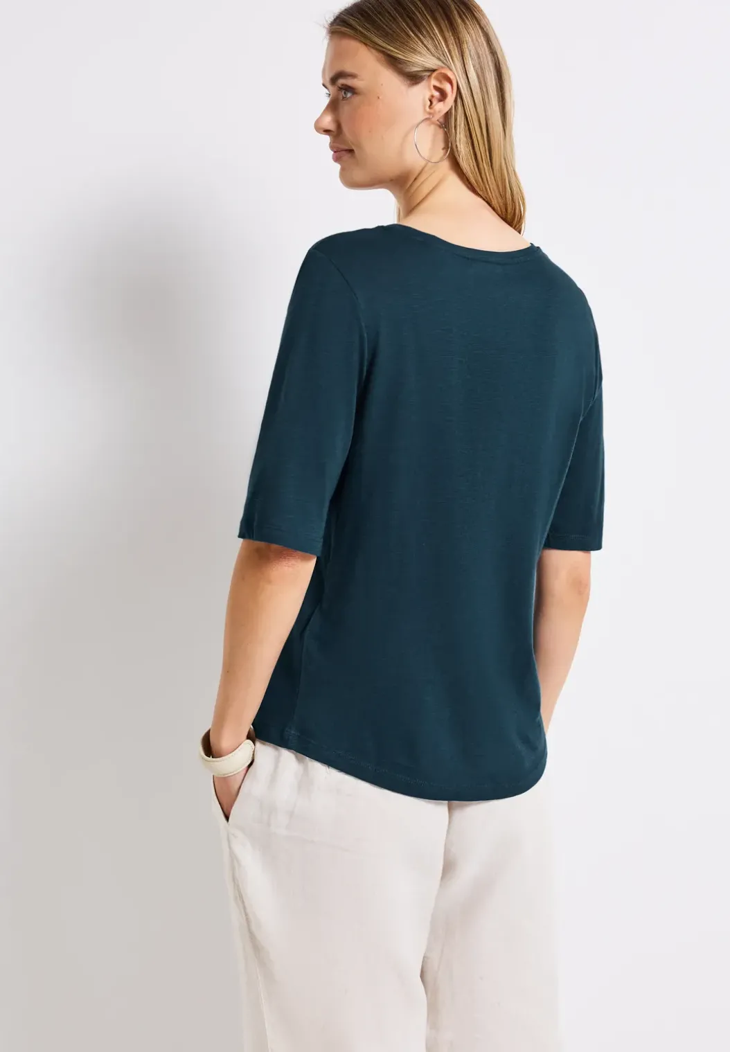 Shirt met V-hals