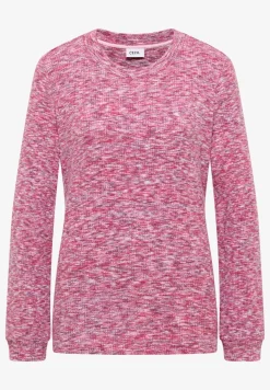 Shirt met zacht gemêleerd ribboord
