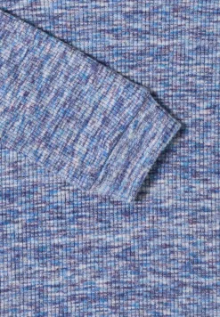 Shirt met zacht gemêleerd ribboord