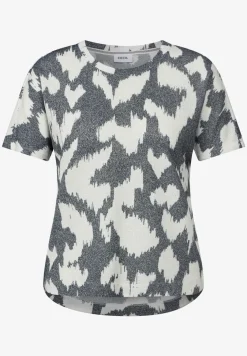 Shirt van crêpe met patroon