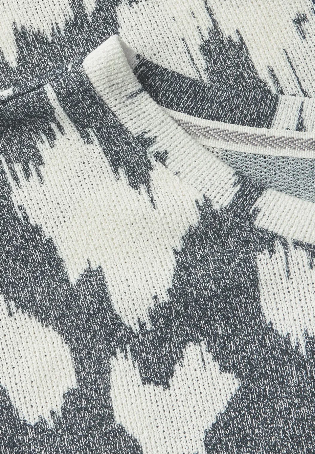 Shirt van crêpe met patroon