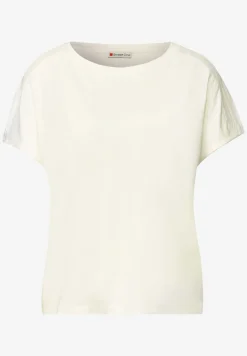 Shirt van jersey met gaasdetail