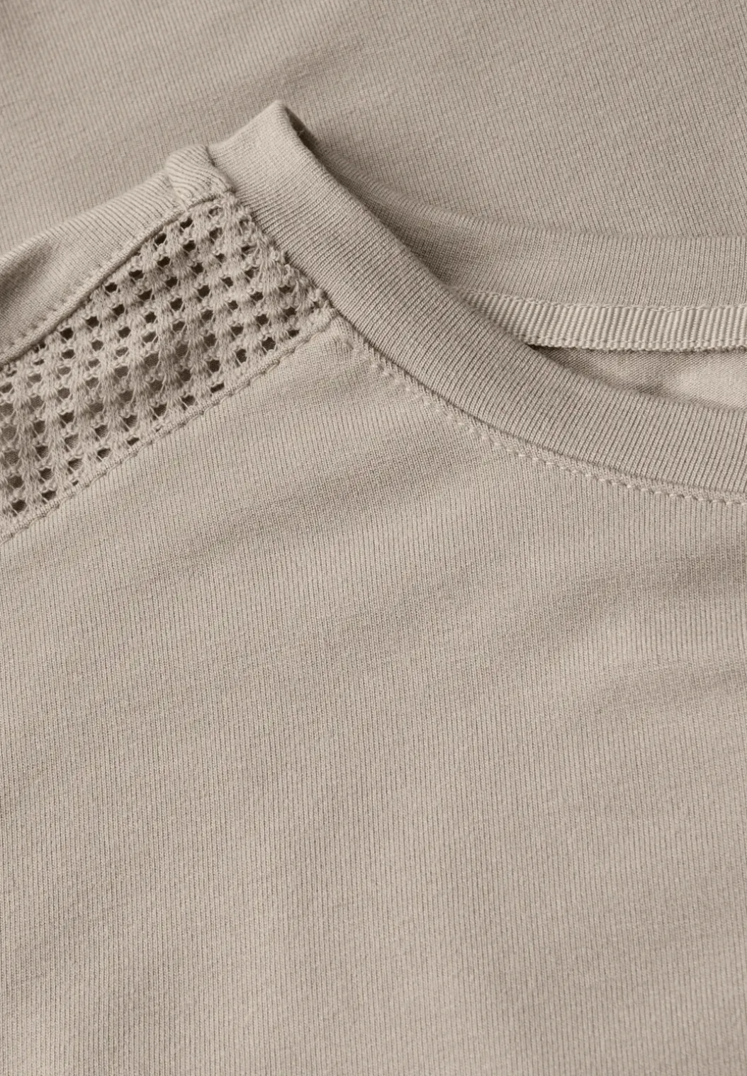 Shirt van jersey met gaasdetail