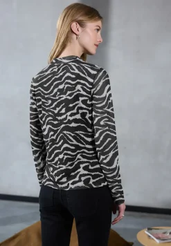 Shirt van mesh met patroon