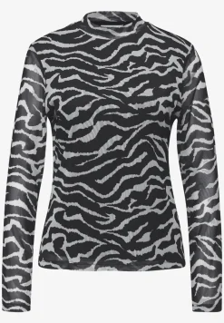 Shirt van mesh met patroon