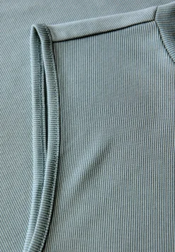 Silk-Look geribbelde top