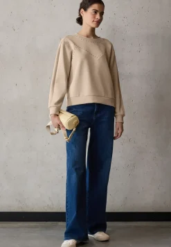 Silk-Look Shirt met studs