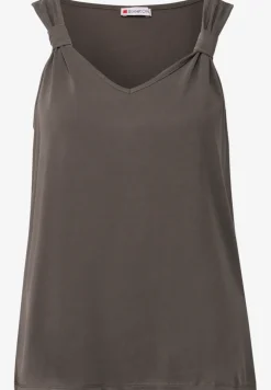 Silk-Look top met knoop