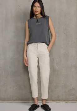 Silk-Look top met tekst
