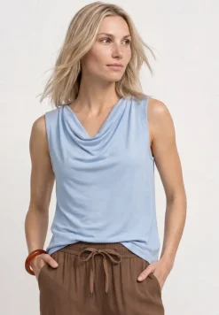 Silk-Look top met watervalhalslijn