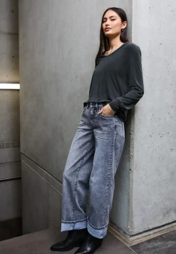 Silk-Look V-hals Shirt