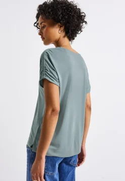 Silk-Look Shirt met rimpels