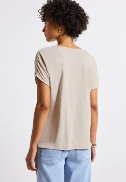 Silk-Look Shirt met rimpels