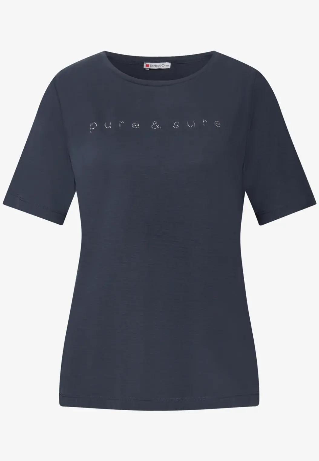 Silk-Look Shirt met tekst