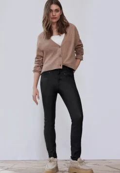 Slim Fit broek met coating