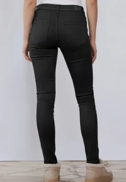Slim Fit broek met coating