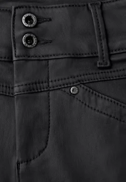 Slim Fit broek met coating