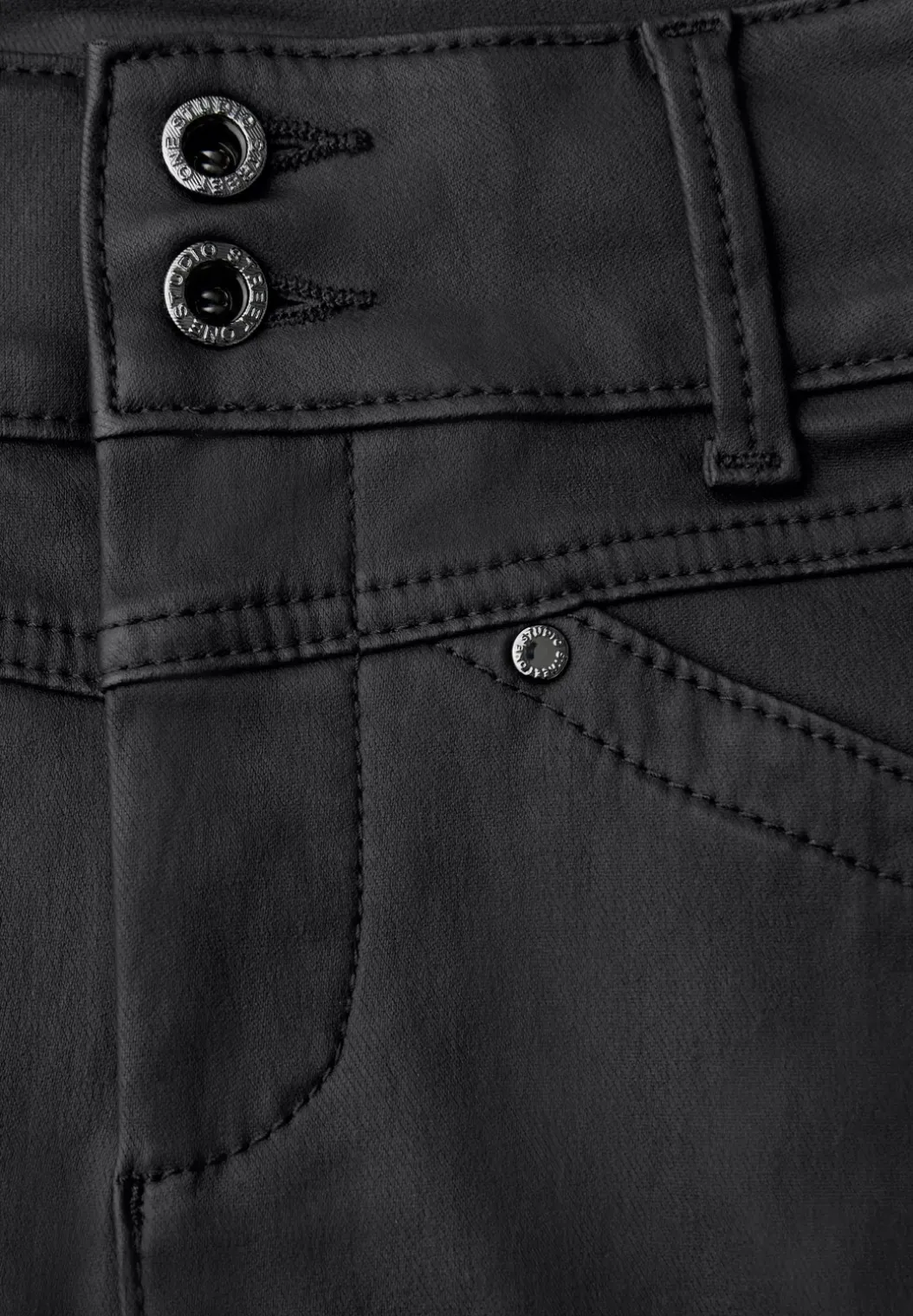 Slim Fit broek met coating