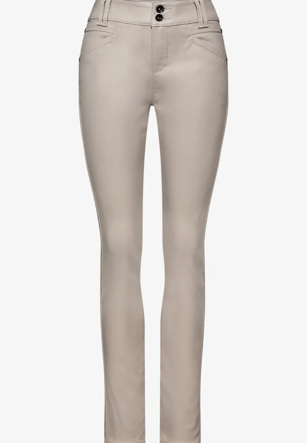 Slim Fit gecoate broek
