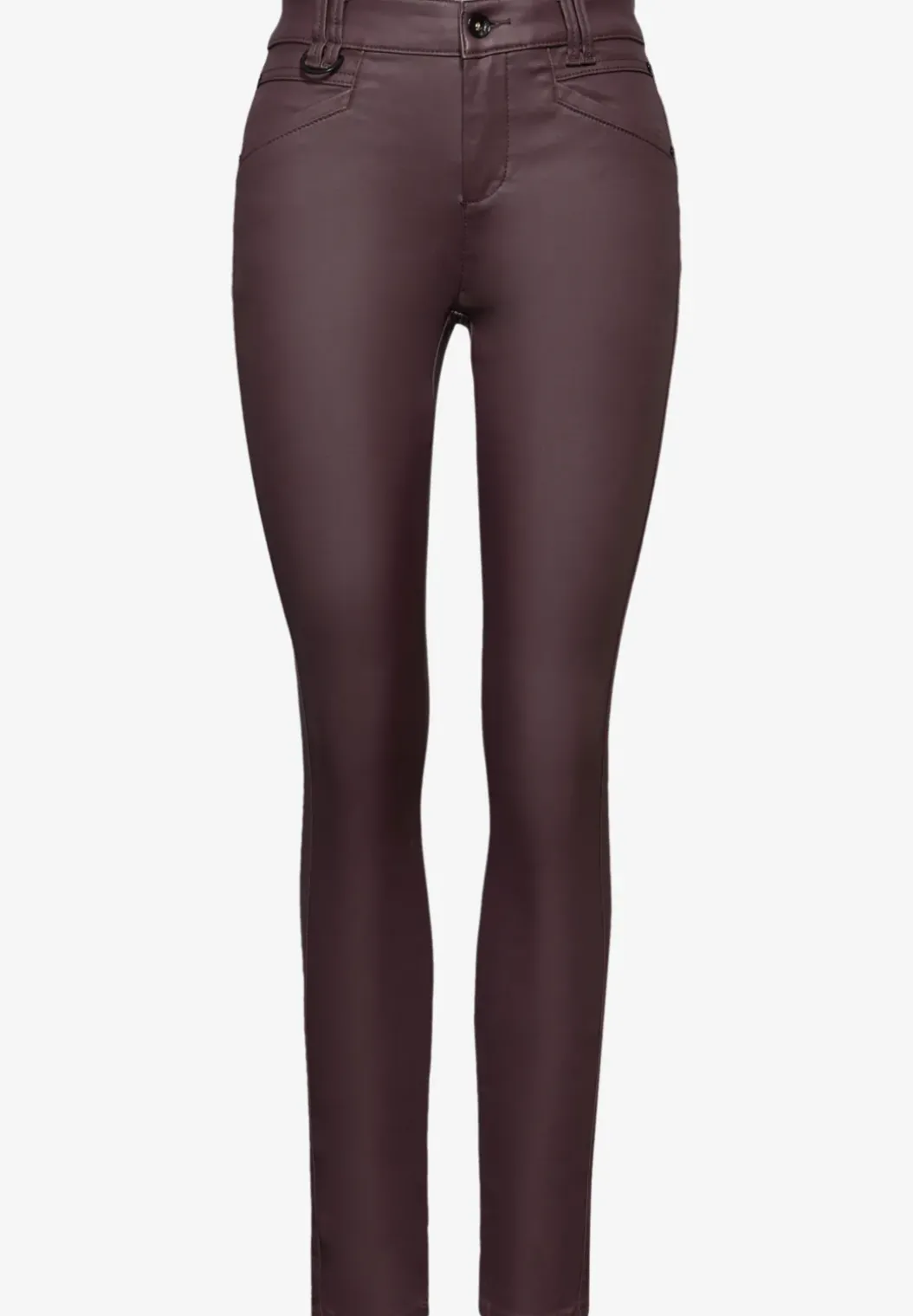 Slim Fit gecoate broek