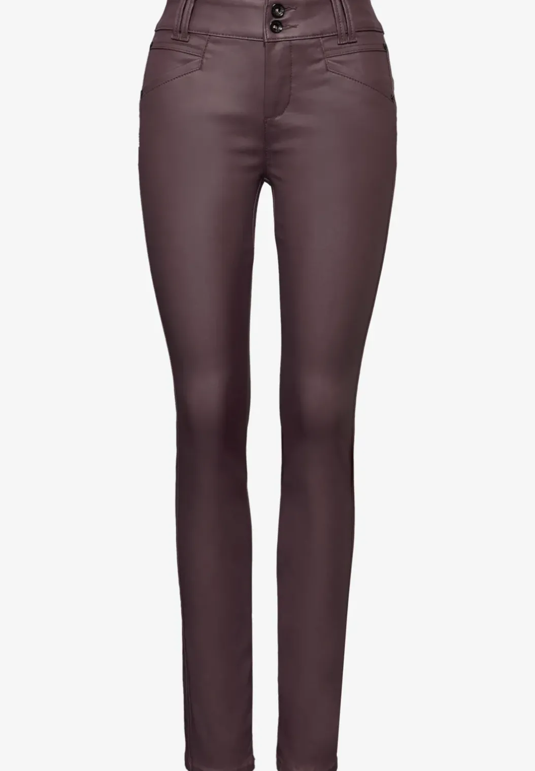 Slim Fit gecoate broek