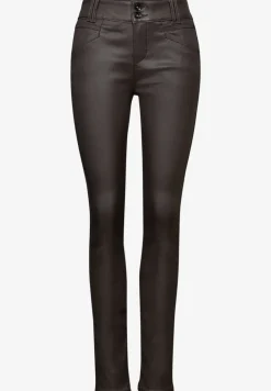 Slim Fit gecoate broek