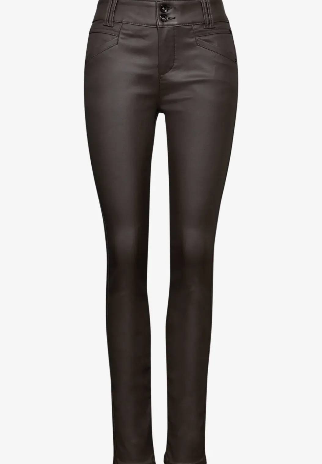 Slim Fit gecoate broek