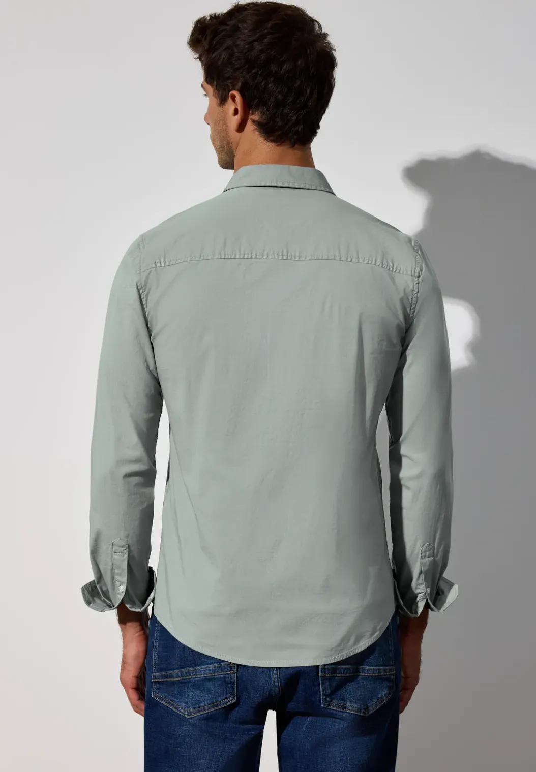 Slim fit overhemd in popeline