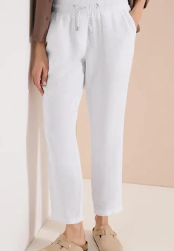 Slim Legs broek in causale pasvorm van linnen
