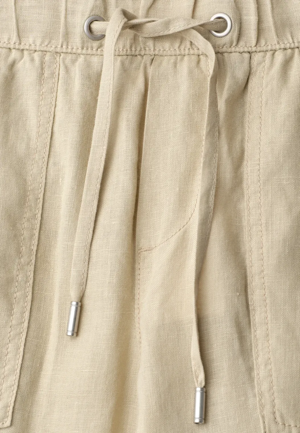 Slim Legs broek in een Loose Fit van linnen