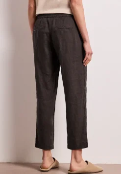 Slim Legs linnen broek met gesp