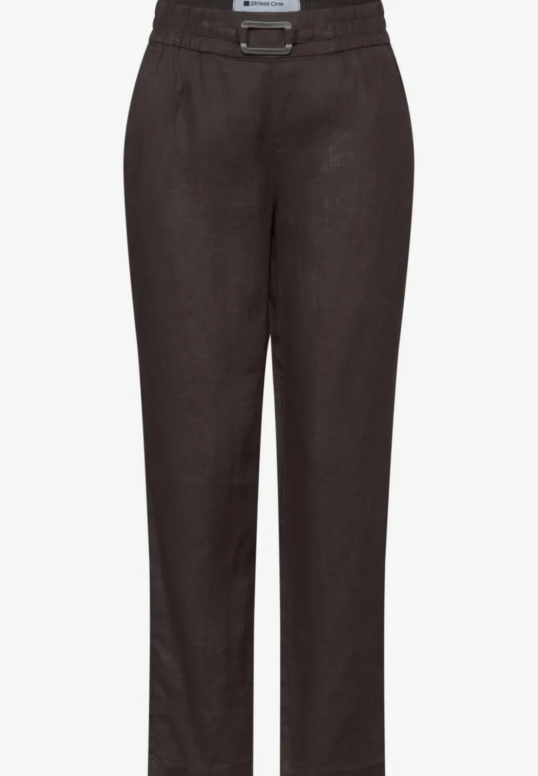 Slim Legs linnen broek met gesp